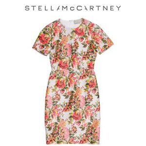 Stella McCartney Neon Floral Jacquard 'Ridley' Dress Size US 6 / 42